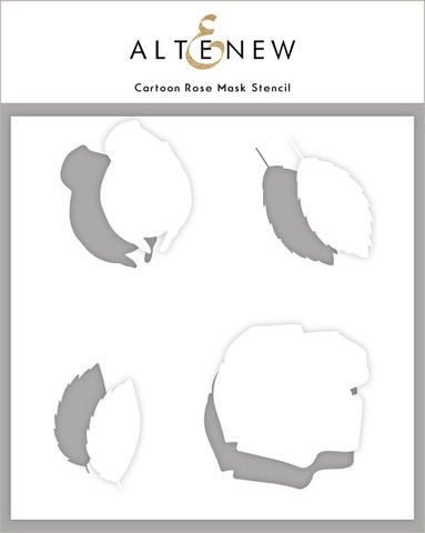 Altenew Cartoon Rose sapluuna- ja maskisetti 