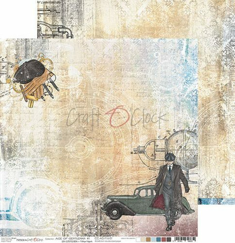 Craft O'clock skräppipaperi Age of Gentleman 01