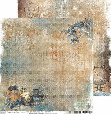 Craft O'clock skräppipaperi Age of Gentleman 06