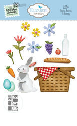 Elizabeth Craft Designs stanssi Picnic Basket & Bunny