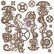 Prima Decorative Chipboard kuvioleike, Mechanical Thistle