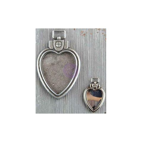 Finnabair Mechanicals -metallikoristeet Heart Locket Pendants