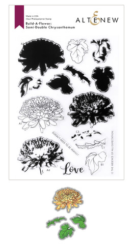 Altenew Build-A-Flower Semi-Double Chrysanthemum stanssi- ja leimasinsetti