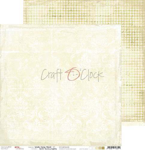 Craft O'clock skräppipaperi White-Beige Mood 03