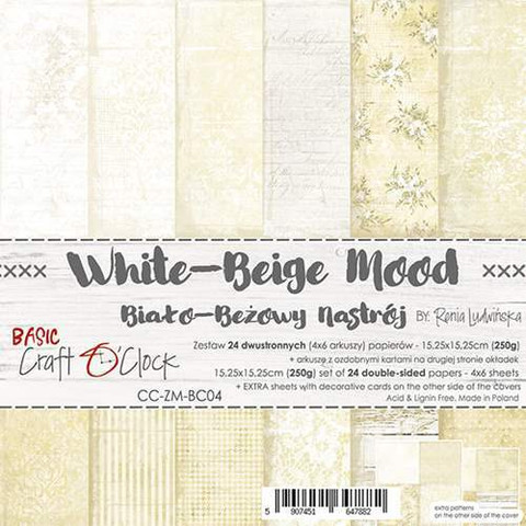 Craft O'clock paperipakkaus White-Beige Mood