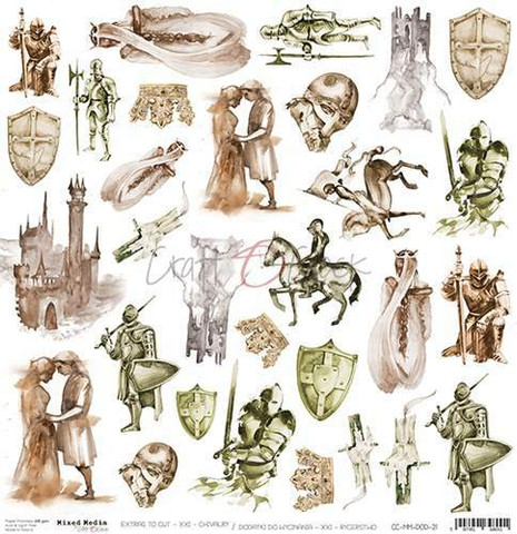 Craft O'clock skräppipaperi Mixed Media Extras To Cut Chivalry