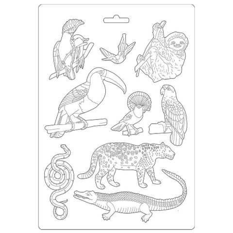Stamperia Maxi Mould -muotti Amazonia Animals