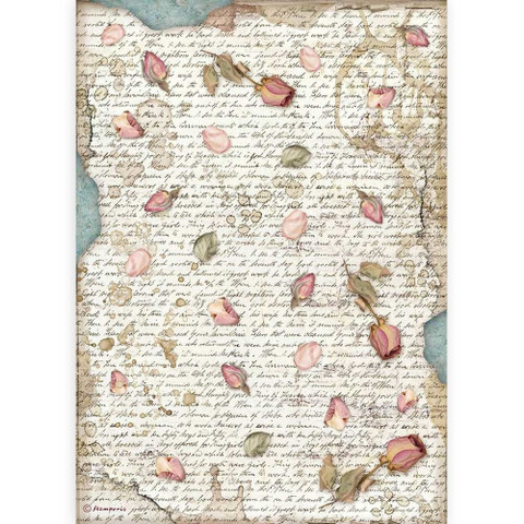 Stamperia riisipaperi Passion, Petals