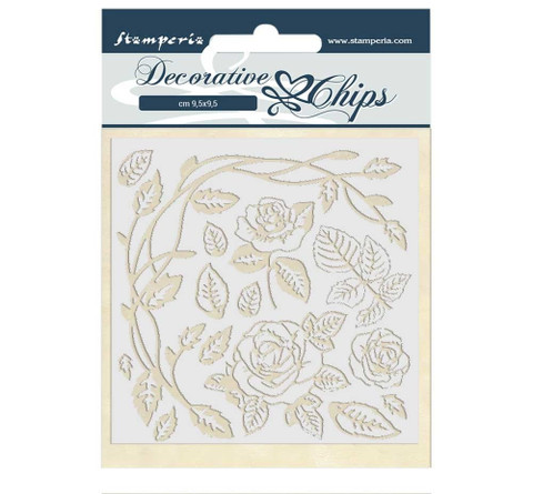 Stamperia Decorative Chips kuvioleikkeet Passion Roses
