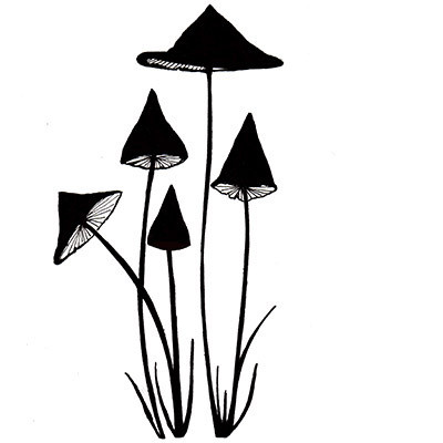Lavinia Stamps leimasin Slender Mushrooms