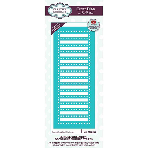 Creative Expressions stanssi Slimline Decorative Squared Stripes