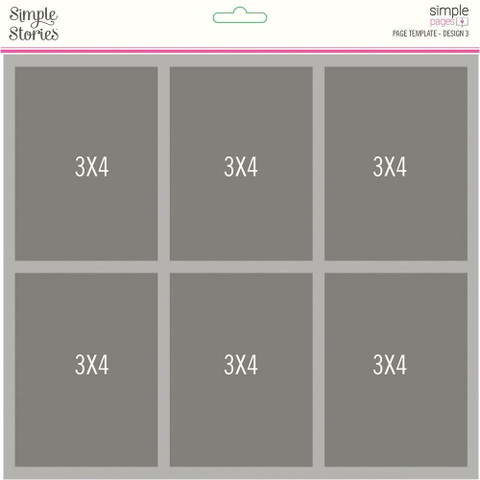 Simple Stories Simple Pages Page Template #3 -sapluuna
