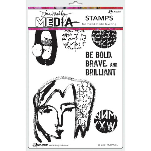 Dina Wakley Media leimasinsetti Be Bold