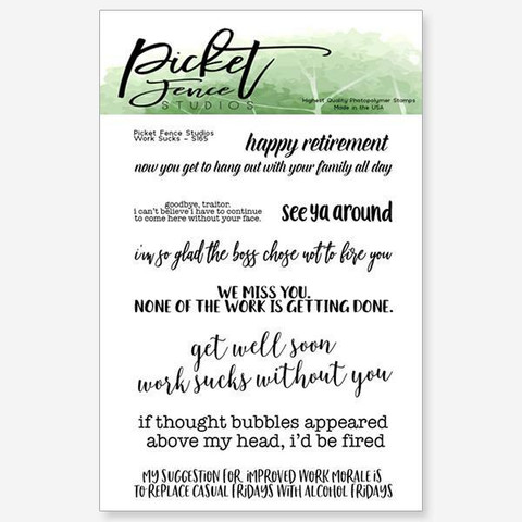 Picket Fence leimasin Work Sucks