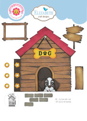 Elizabeth Craft Designs stanssi Dog House Build a Book
