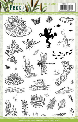 Amy Design leimasinsetti Friendly Frogs