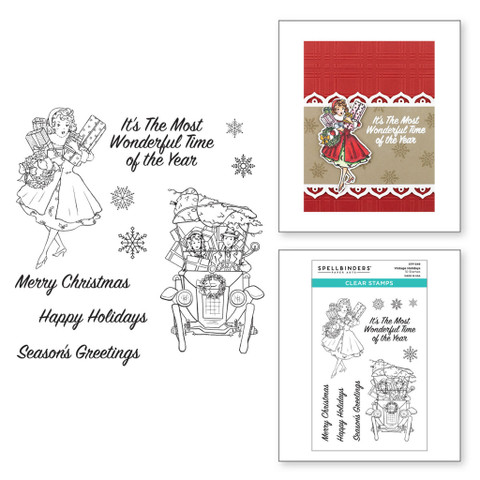 Spellbinders leimasinsetti Vintage Holidays