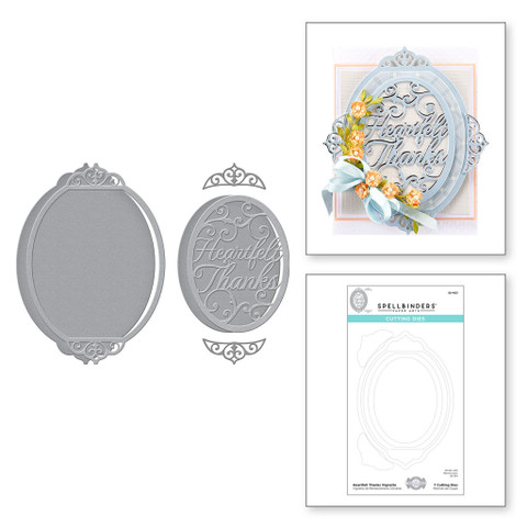 Spellbinders stanssisetti Heartfelt Thanks Vignette