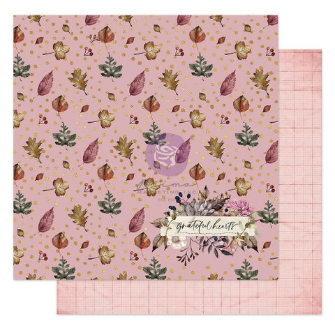 Prima Hello Pink Autumn -skräppipaperi Grateful Hearts