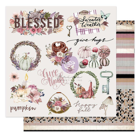 Prima Hello Pink Autumn -skräppipaperi Sweater Weather