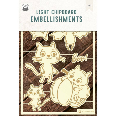 P13 Light Chipboard -koristeet Happy Halloween