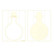 P13 Light Chipboard -koristeet Deco Base Bottle