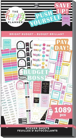 Mambi Happy Planner Value Pack -tarrapakkaus Bright Budget