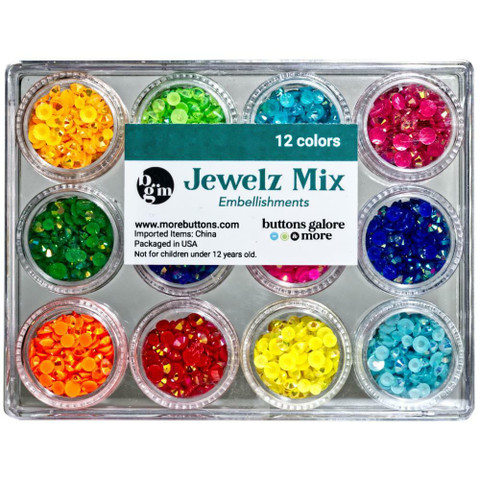 Buttons Galore Jewelz -tekokristallit, Brights