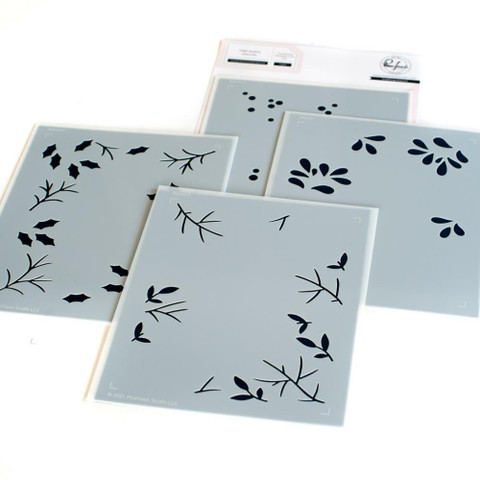 Pinkfresh Studio sapluunasetti Holiday Botanical Background, A2