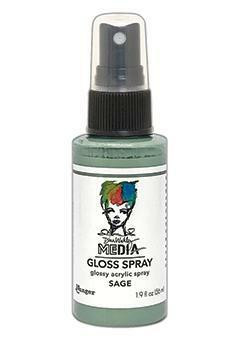 Dina Wakley Media Gloss Spray -suihke, sävy Sage, 56 ml
