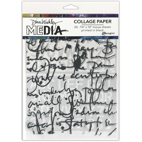 Dina Wakley Media Collage Tissue -paperipakkaus Text Collage