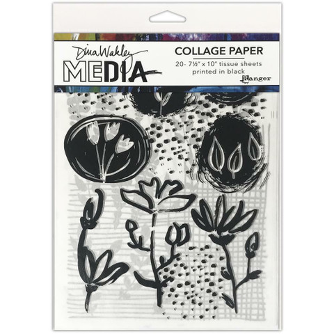 Dina Wakley Media Collage Tissue -paperipakkaus Things That Grow