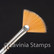Lavinia Synthetic Fan Brush -sivellin