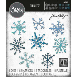 Sizzix Tim Holtz stanssi Scribbly Snowflakes