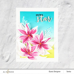 Altenew Stunning Starflowers -leimasinsetti