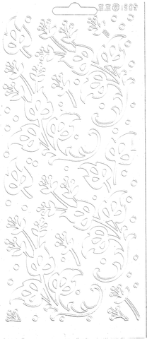 Ääriviivatarra, Lehdet, valkoinen