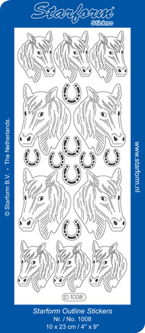 Ääriviivatarra, Hevonen, hopea