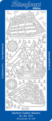 Ääriviivatarra, Purjelaivat, hopea