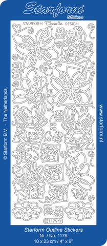 Ääriviivatarra, Perhoset, hopea