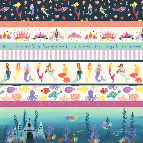 Echo Park Mermaid Dreams skräppipaperi Border Strips