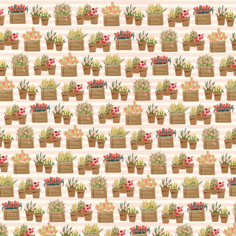 Carta Bella Flower Market skräppipaperi Planted Flowers