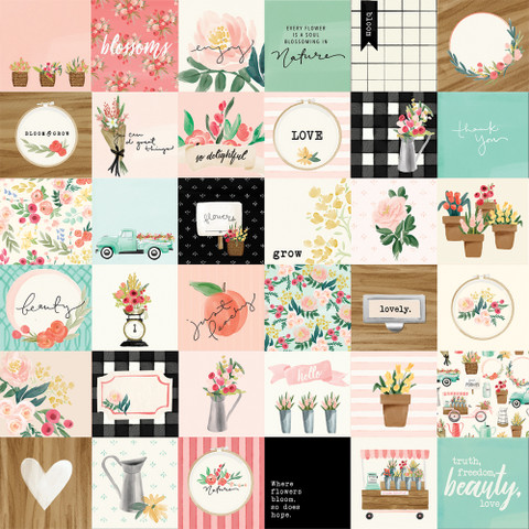 Carta Bella Flower Market skräppipaperi 2x2 Squares