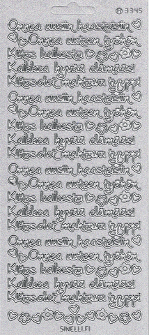 Ääriviivatarra, Läksiäiset, helmiäishopea