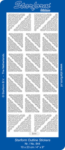 Ääriviivatarra, Kulma, hopea