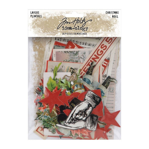 Tim Holtz Idea-Ology Layers Die-Cut, Christmas, 36 kpl
