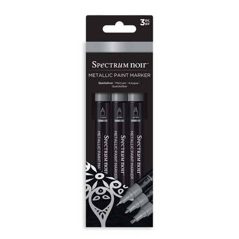 Spectrum Noir Metallic Paint Markers -tussit, sävy Quicksilver
