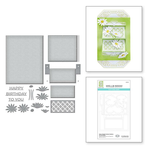 Spellbinders stanssisetti Daisy Delight Garden Shutters A2 Card Base