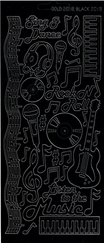 Ääriviivatarra, Musiikki, musta