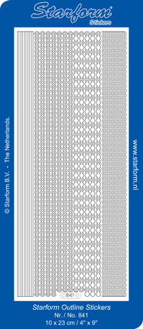 Ääriviivatarra, Reunat, valkoinen