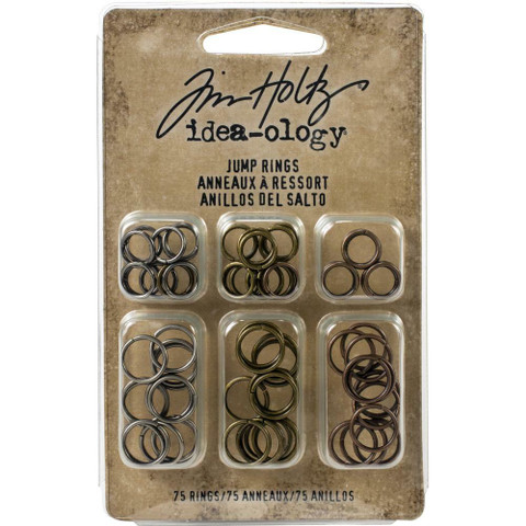 Tim Holtz Idea-Ology Metal Jump Rings -välirenkaat, 8mm & 10mm